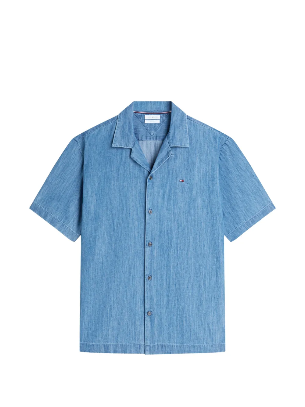 Tommy Hilfiger short-sleeve camp-collar shirt - Blu