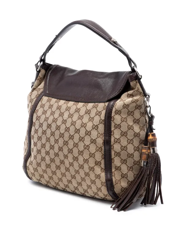 Gucci Pre-Owned 2016-2025 ラージ GGキャンバス テクノ ホースビット 