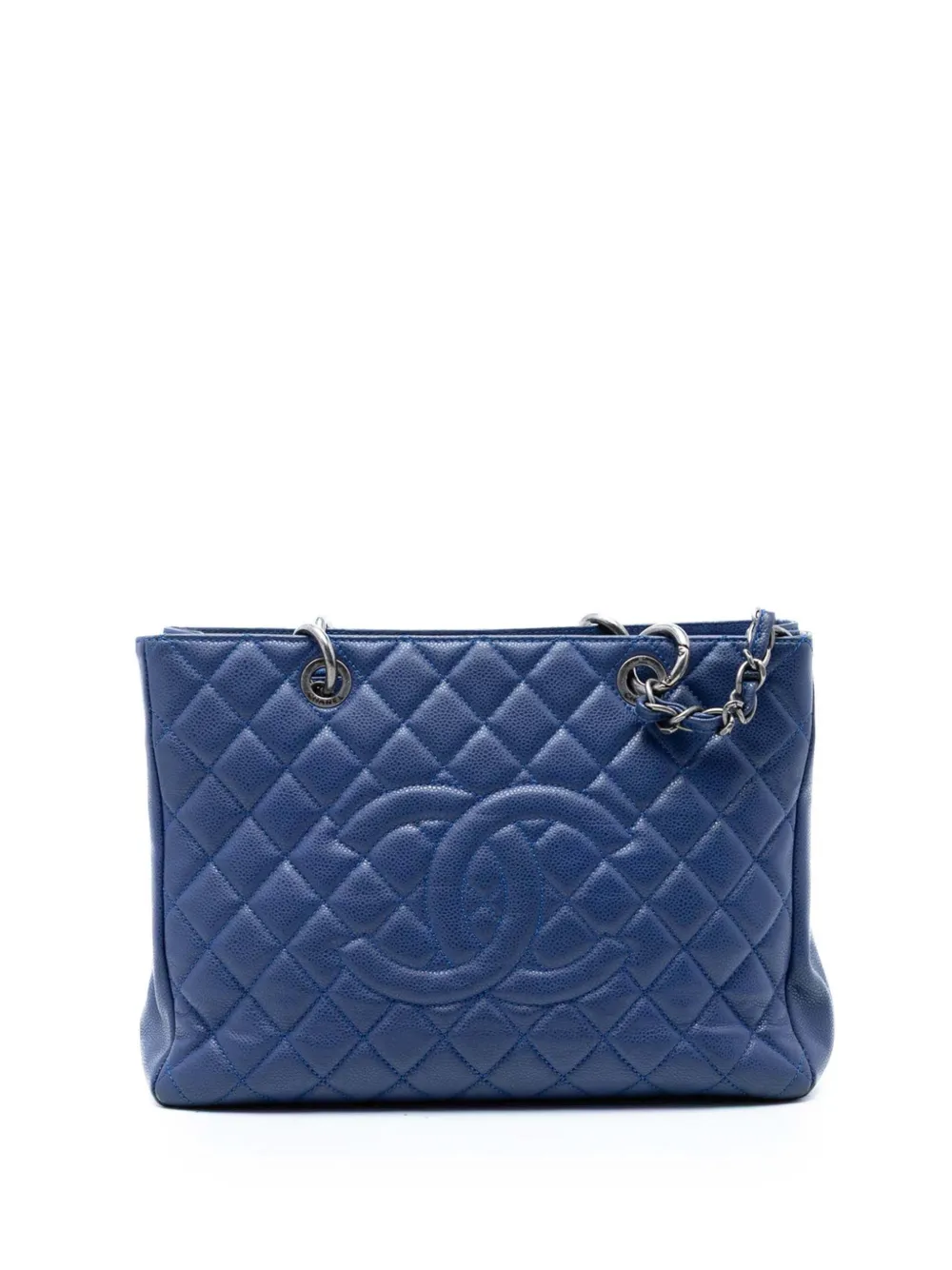 CHANEL Pre-Owned 2009-2010 Caviar Grand Shopping tote bag - Blu