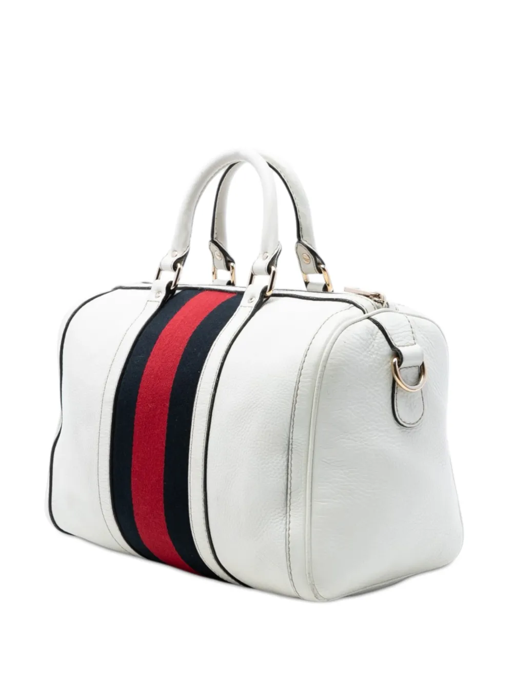 Gucci Pre-Owned 2016-2026 Medium Calfskin Web Joy Boston Bag