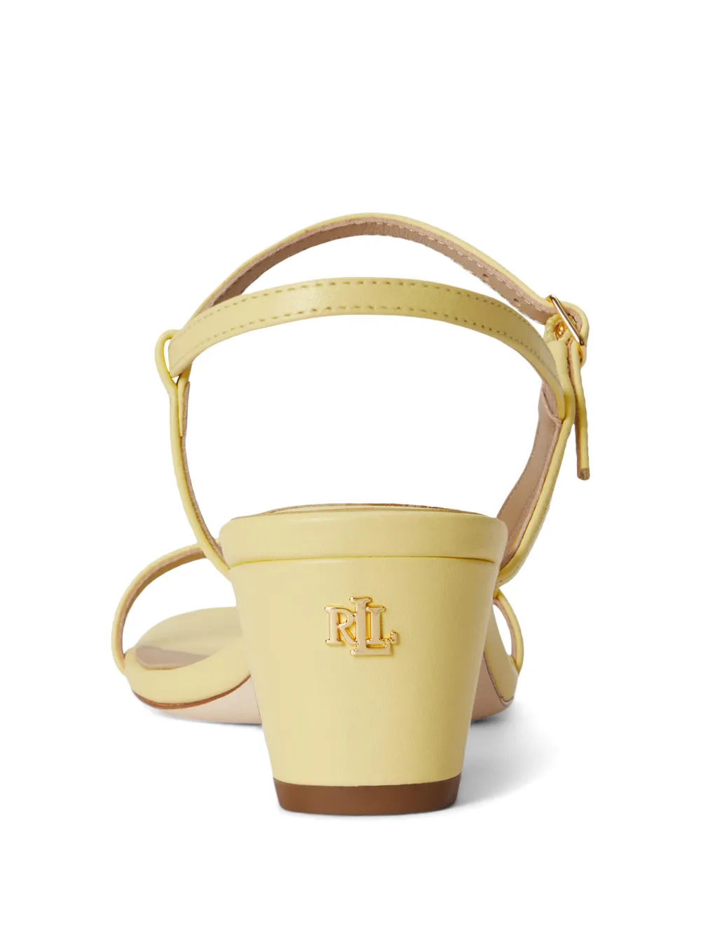 Lauren Ralph Lauren Lainee strappy leather sandals Geel