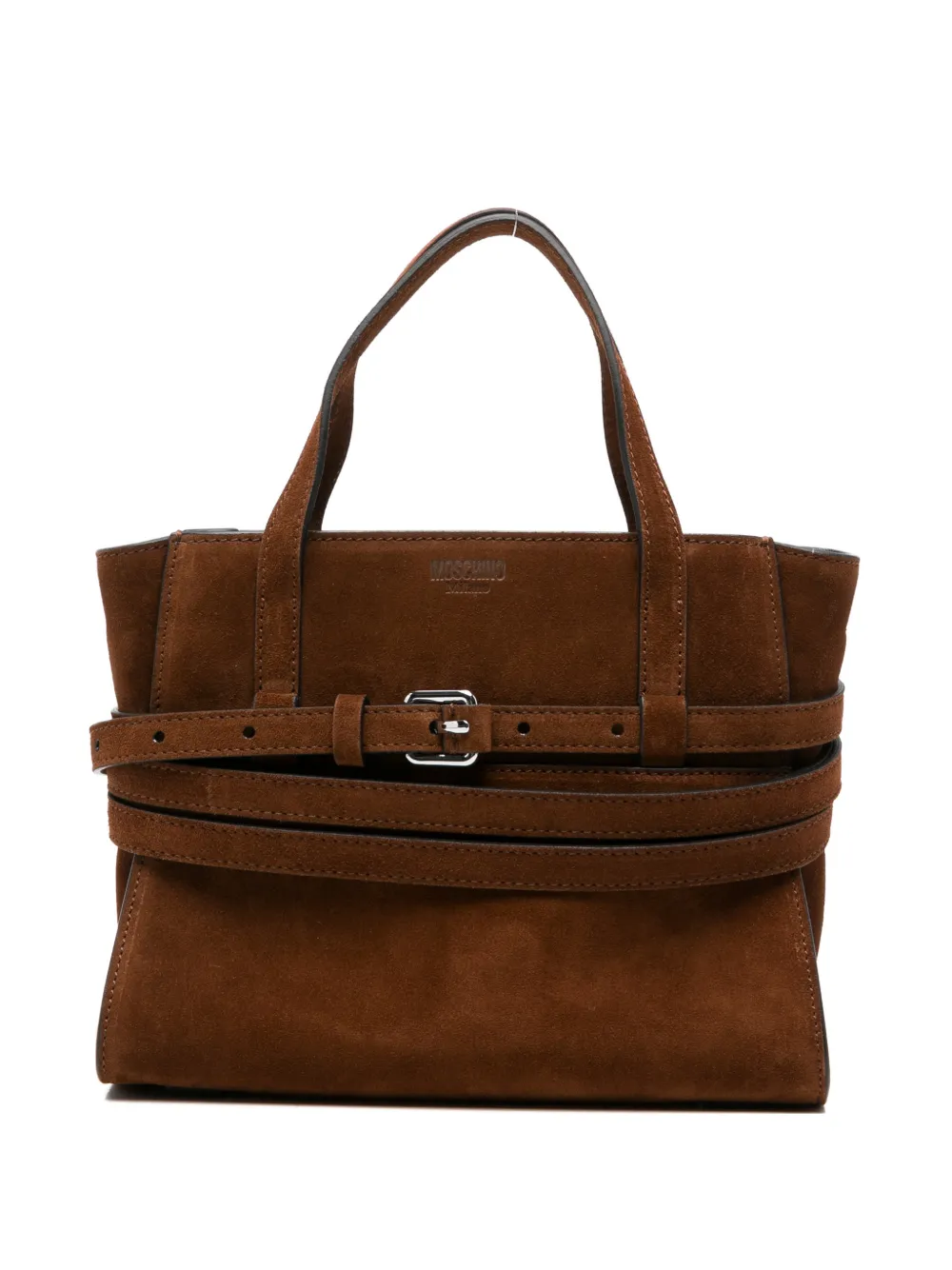 Moschino suede tote bag - Marrone