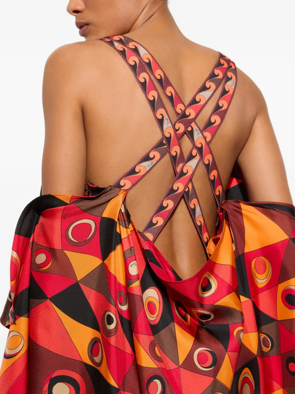 PUCCI Foulard maxi-jurk met Occhi-print Rood