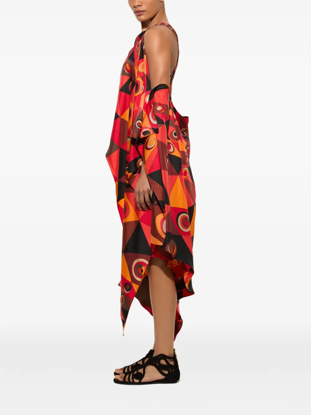 PUCCI Foulard maxi-jurk met Occhi-print Rood