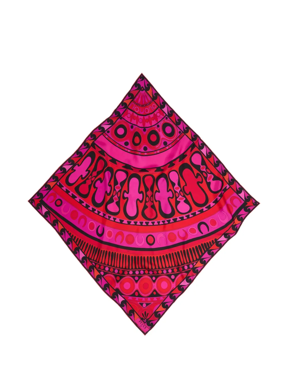 PUCCI Soleil-print silk carrè scarf - Rosa