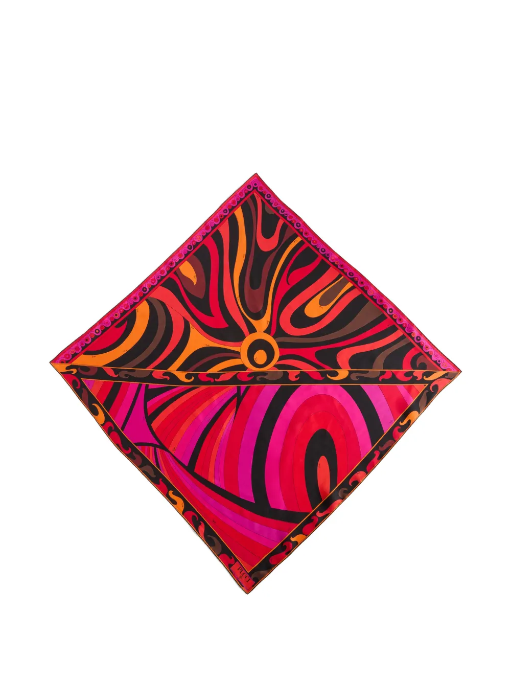 PUCCI Iride and Marmo-print silk carrè - Rosa