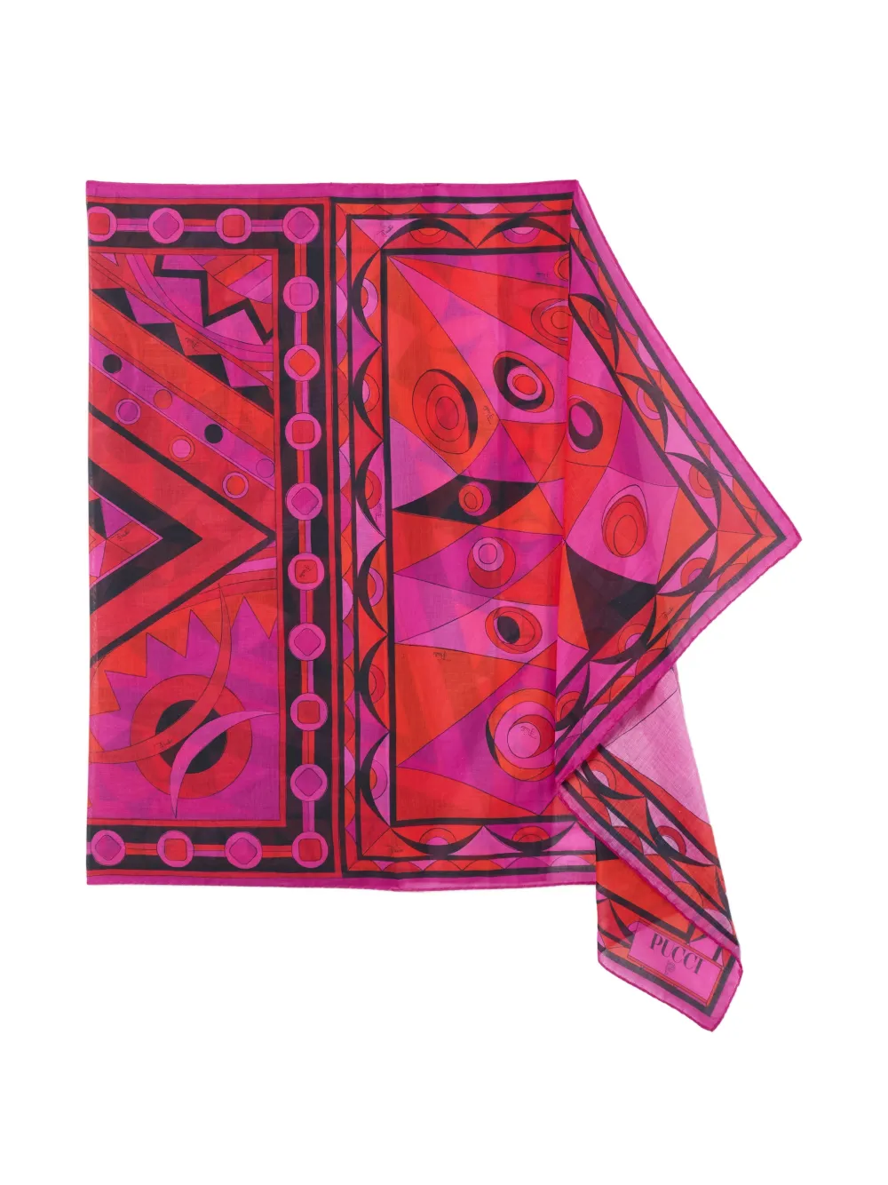 PUCCI cotton sarong with mixed-prints - Rosa