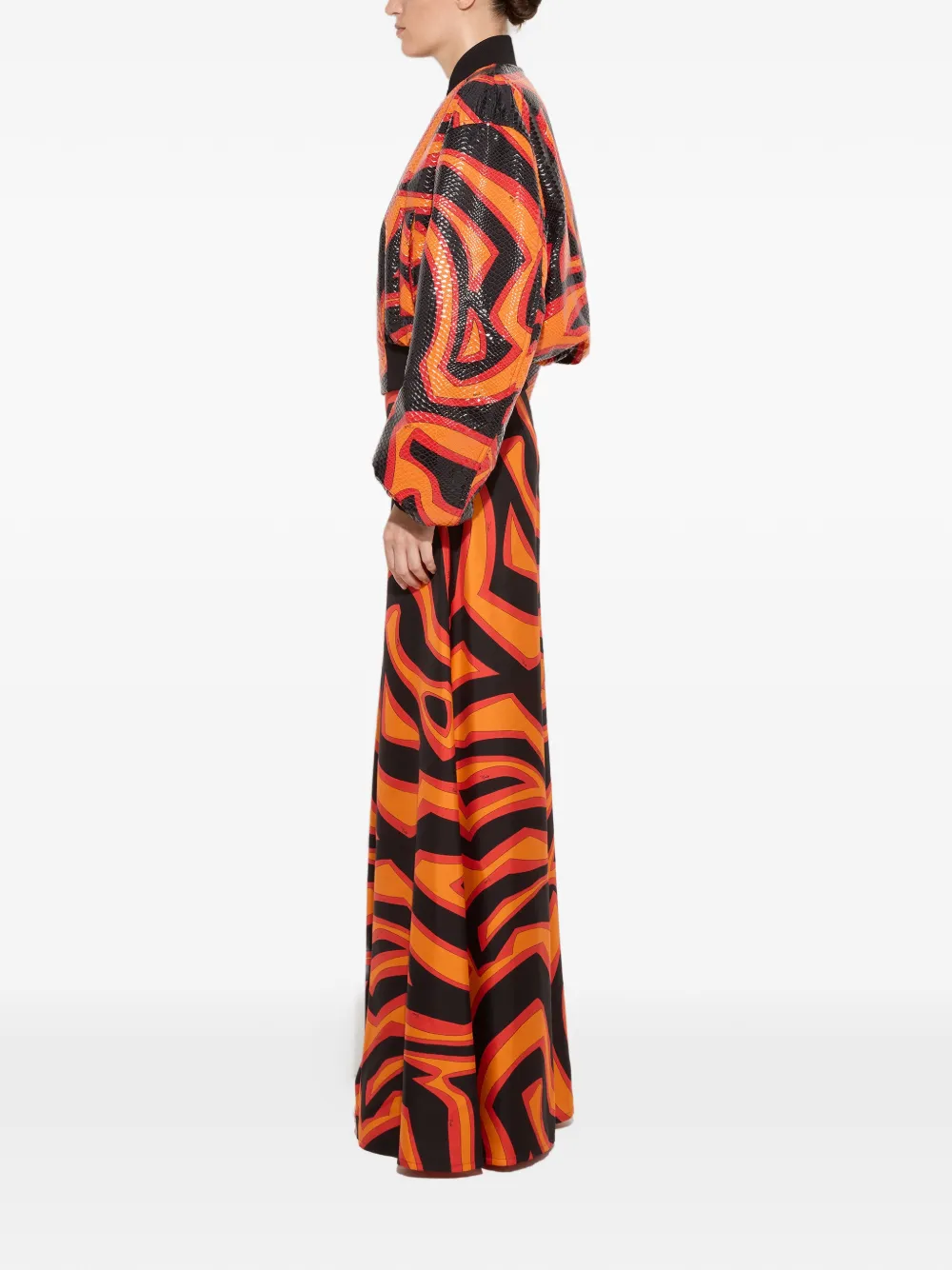 PUCCI Palazzo broek met Labirinto-print Zwart