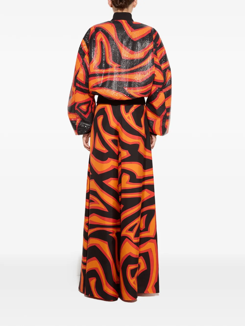 PUCCI Palazzo broek met Labirinto-print Zwart