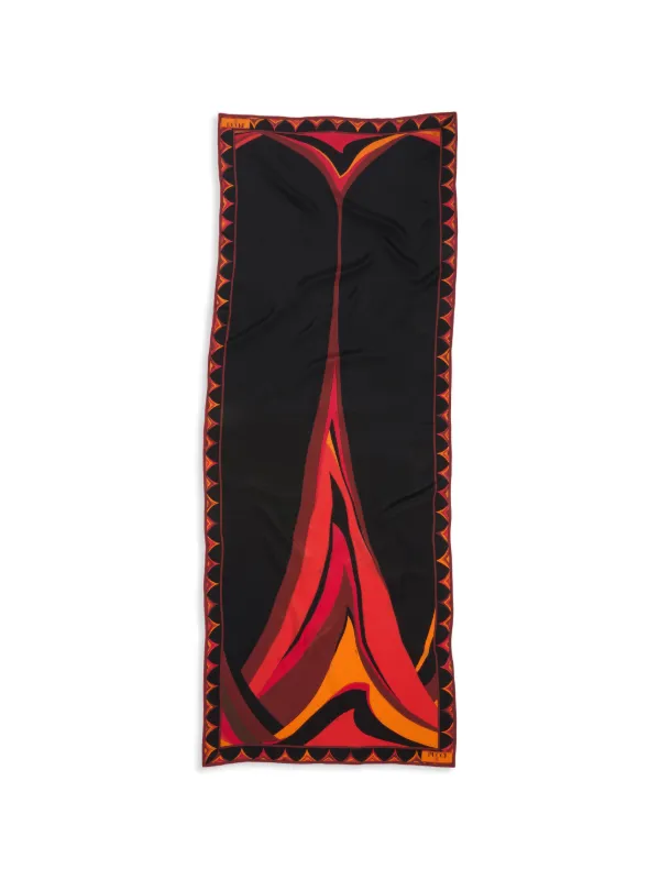 Pucci Fari-print Crepe-de-chine Stole in Black