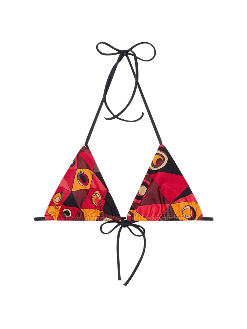 PUCCI Occhi-print triangle bikini top - Rot