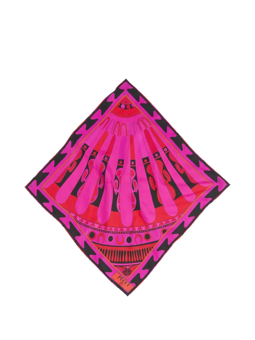 PUCCI Soleil-print small carrè scarf - Rosa