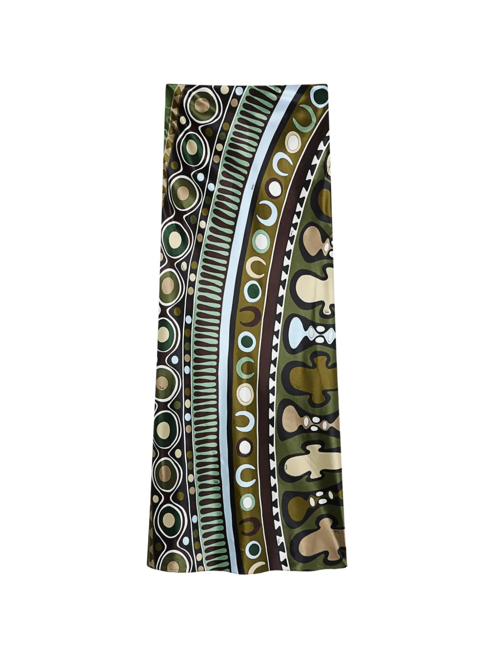 PUCCI Soleil-print satin skirt - Verde