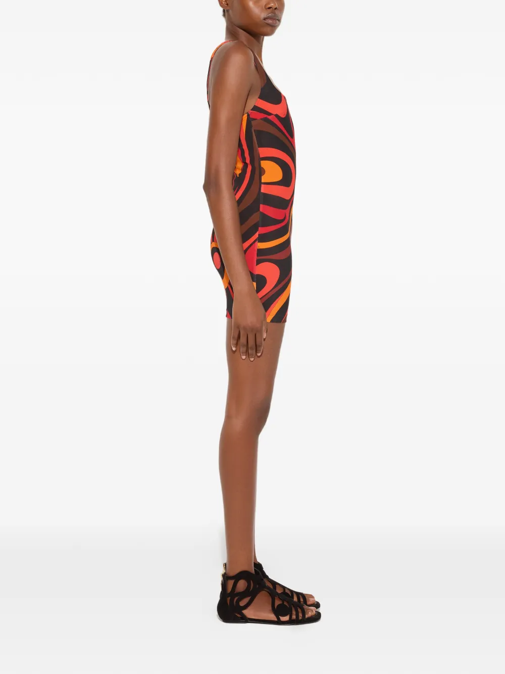 PUCCI Jurk met Marmo print Zwart
