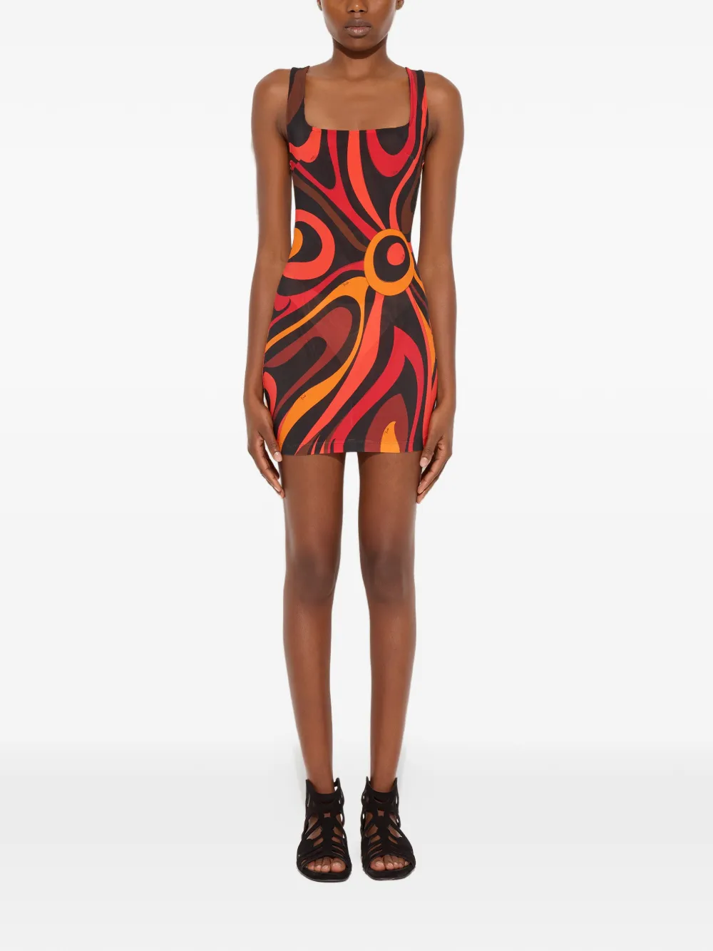 PUCCI Jurk met Marmo print Zwart
