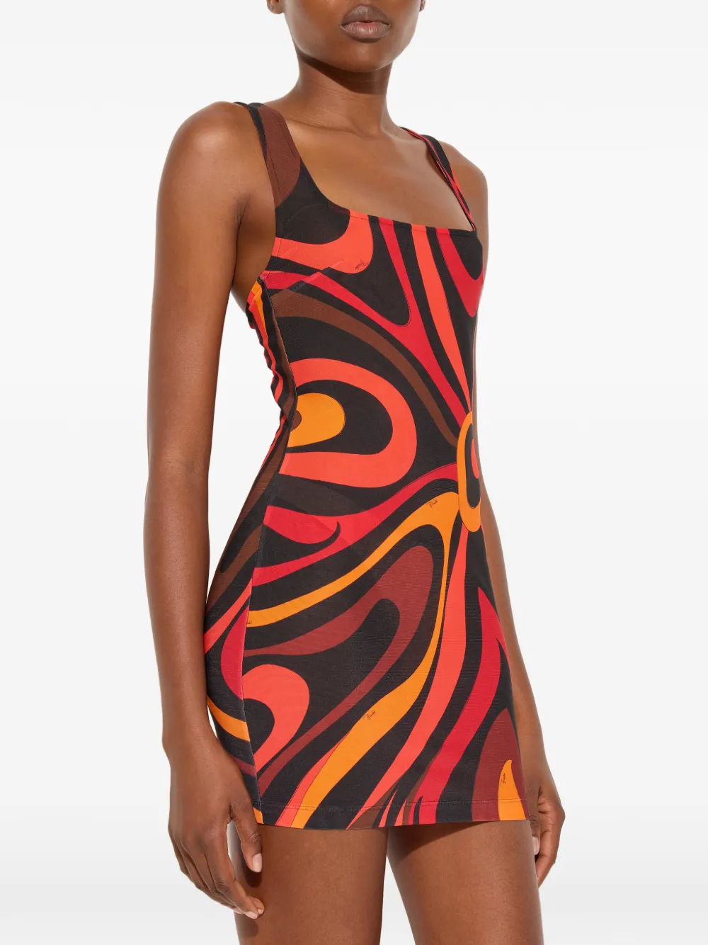 PUCCI Jurk met Marmo print Zwart