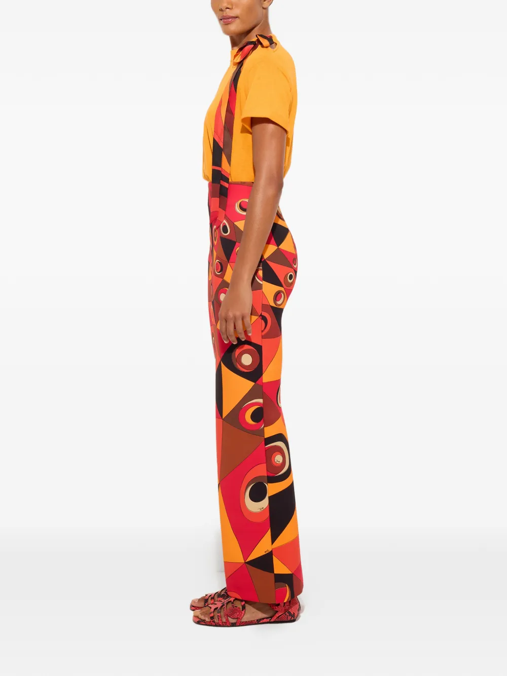 PUCCI T-shirt met zijden detail Oranje