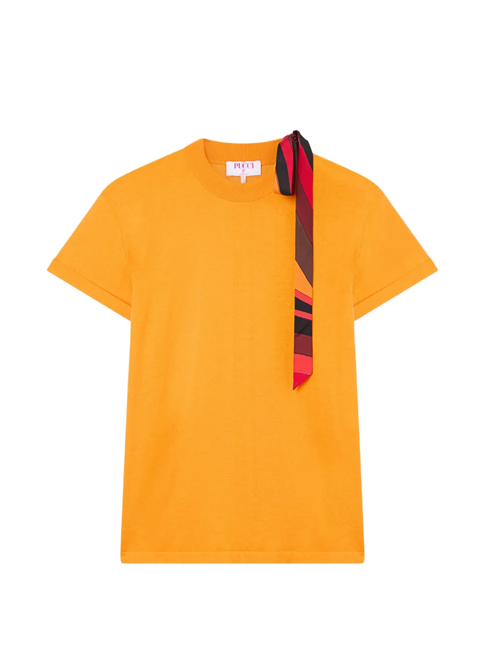PUCCI T-shirt with silk detail - Arancione