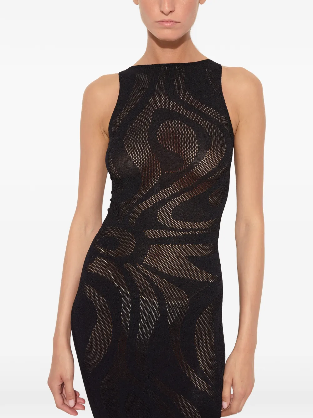 PUCCI Naadloze jurk met Marmo-jacquard Zwart