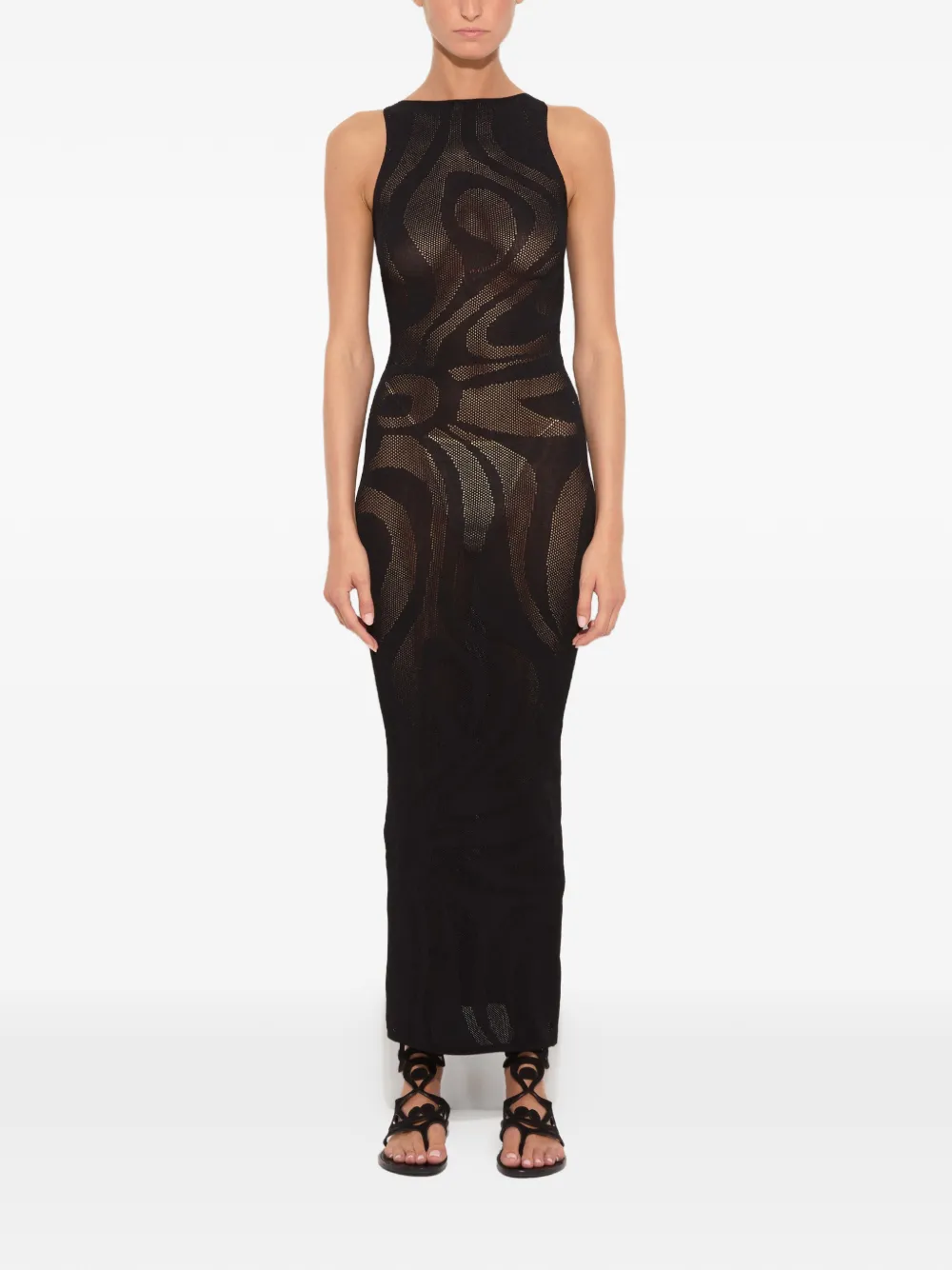 PUCCI Naadloze jurk met Marmo-jacquard Zwart