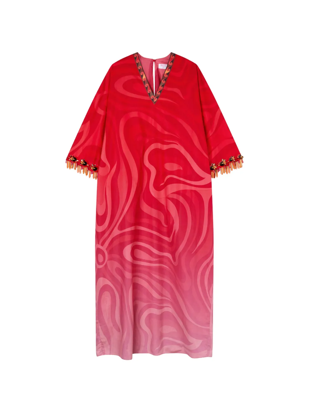 PUCCI Marmo Degradé print popeline kaftan - Rot