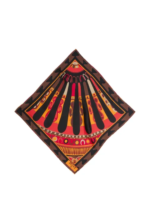 PUCCI Foulard piccolo in seta con stampa Soleil