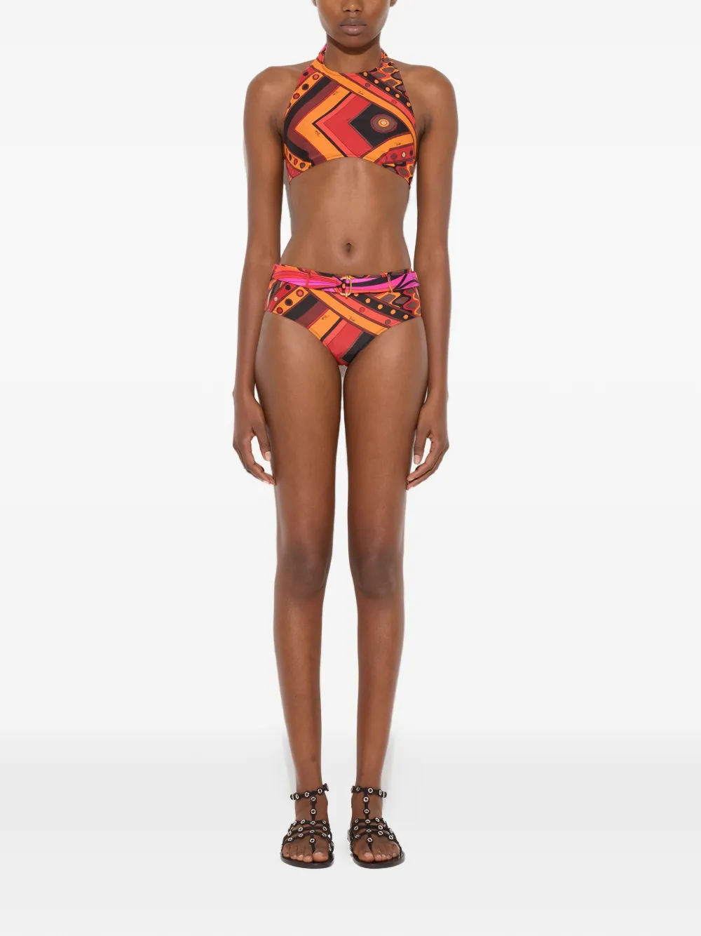 PUCCI Bikinislip met Vivara-print Oranje