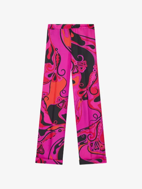 PUCCI Orchidee-print silk pants