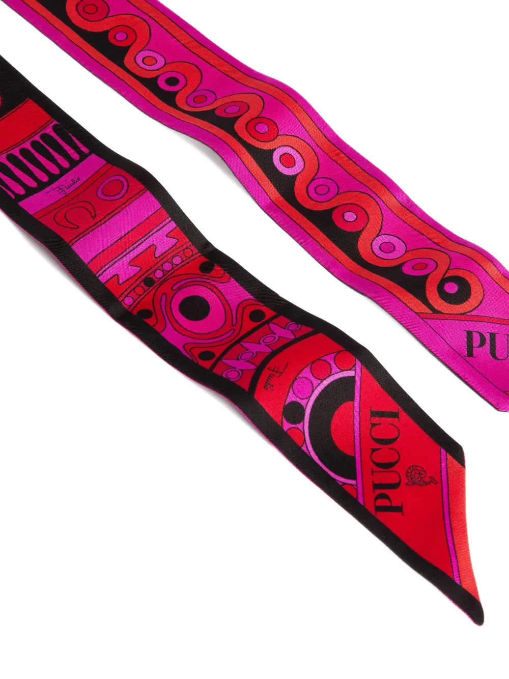 PUCCI Zijden sjaal met abstracte print Roze