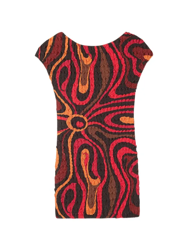 Pucci Crinkled Mini Dress in Red