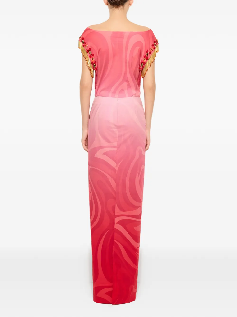 PUCCI Marmo popeline rok met print Rood