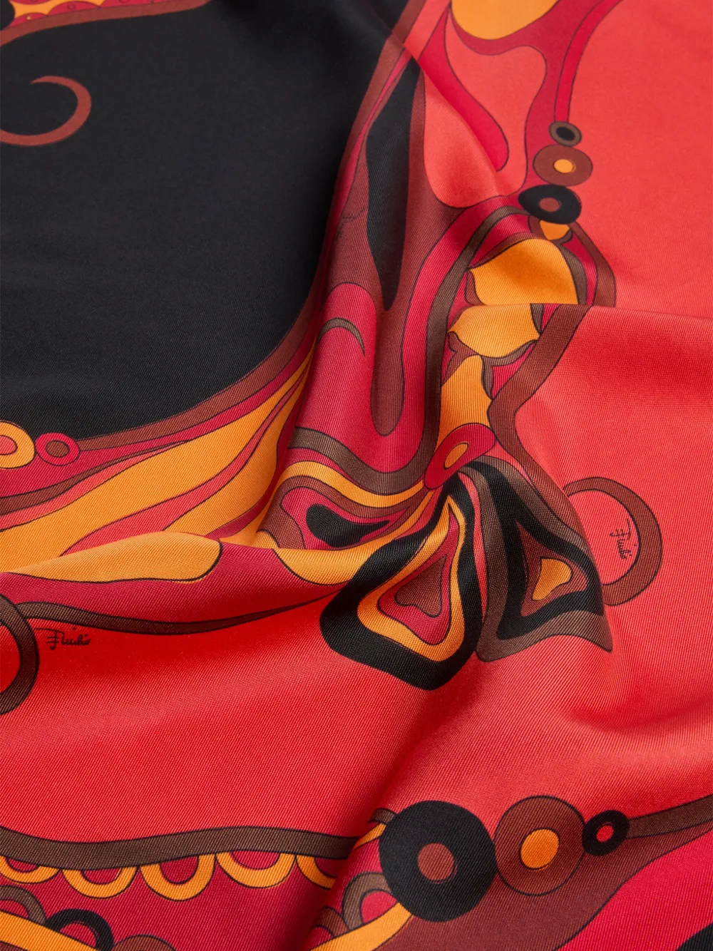  Pucci Fular Con Estampado Orchidee - Rojo 