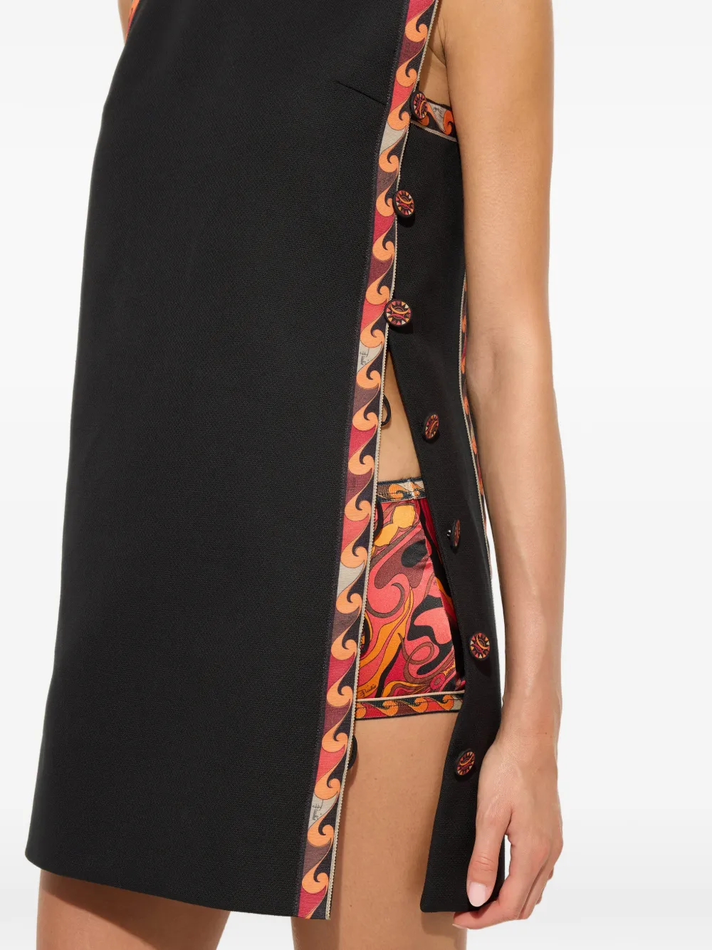 PUCCI Piquet katoenen jurk Zwart