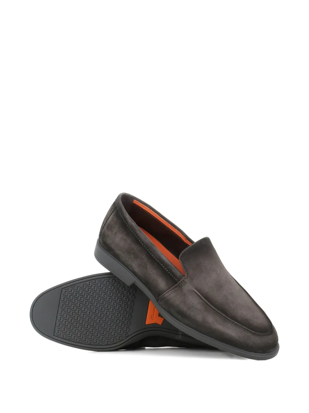 Santoni suede loafers Grijs