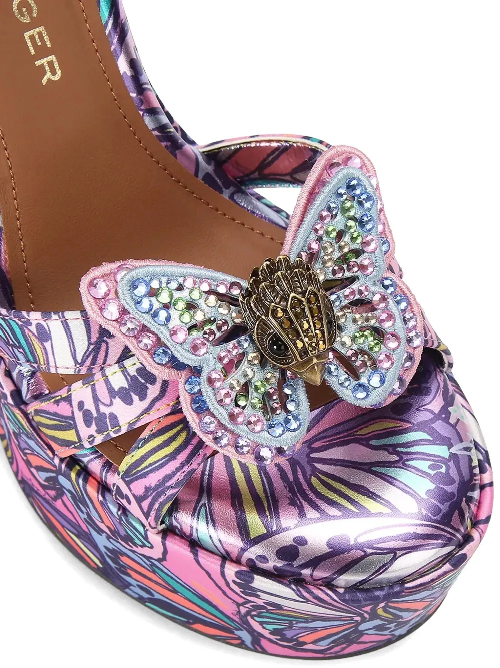 Kurt Geiger London Butterfly wedge sandals Roze