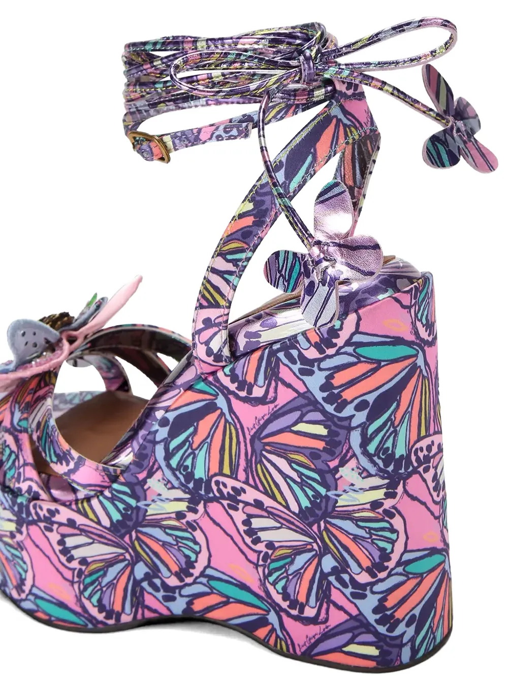 Kurt Geiger London Butterfly wedge sandals Roze