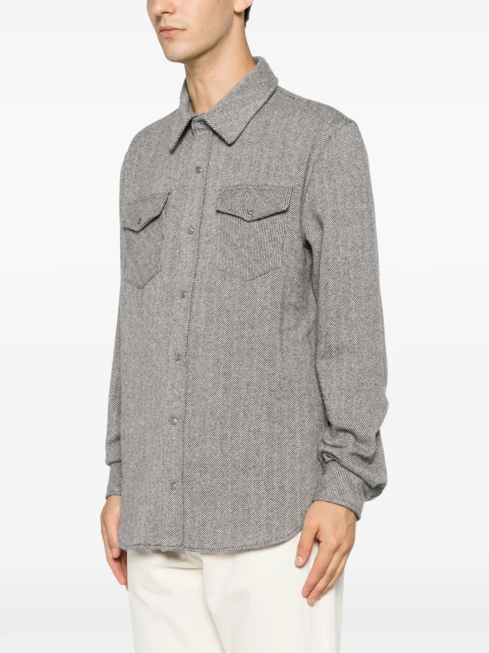 GOD'S TRUE CASHMERE Kasjmier overhemd Grijs