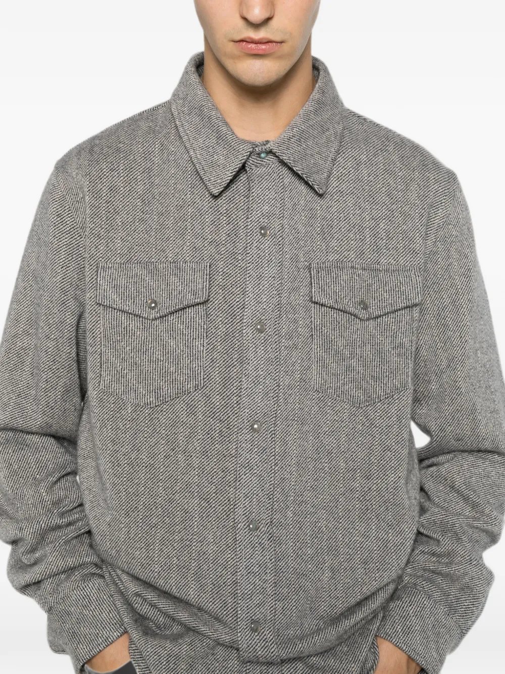 GOD'S TRUE CASHMERE Kasjmier overhemd Grijs
