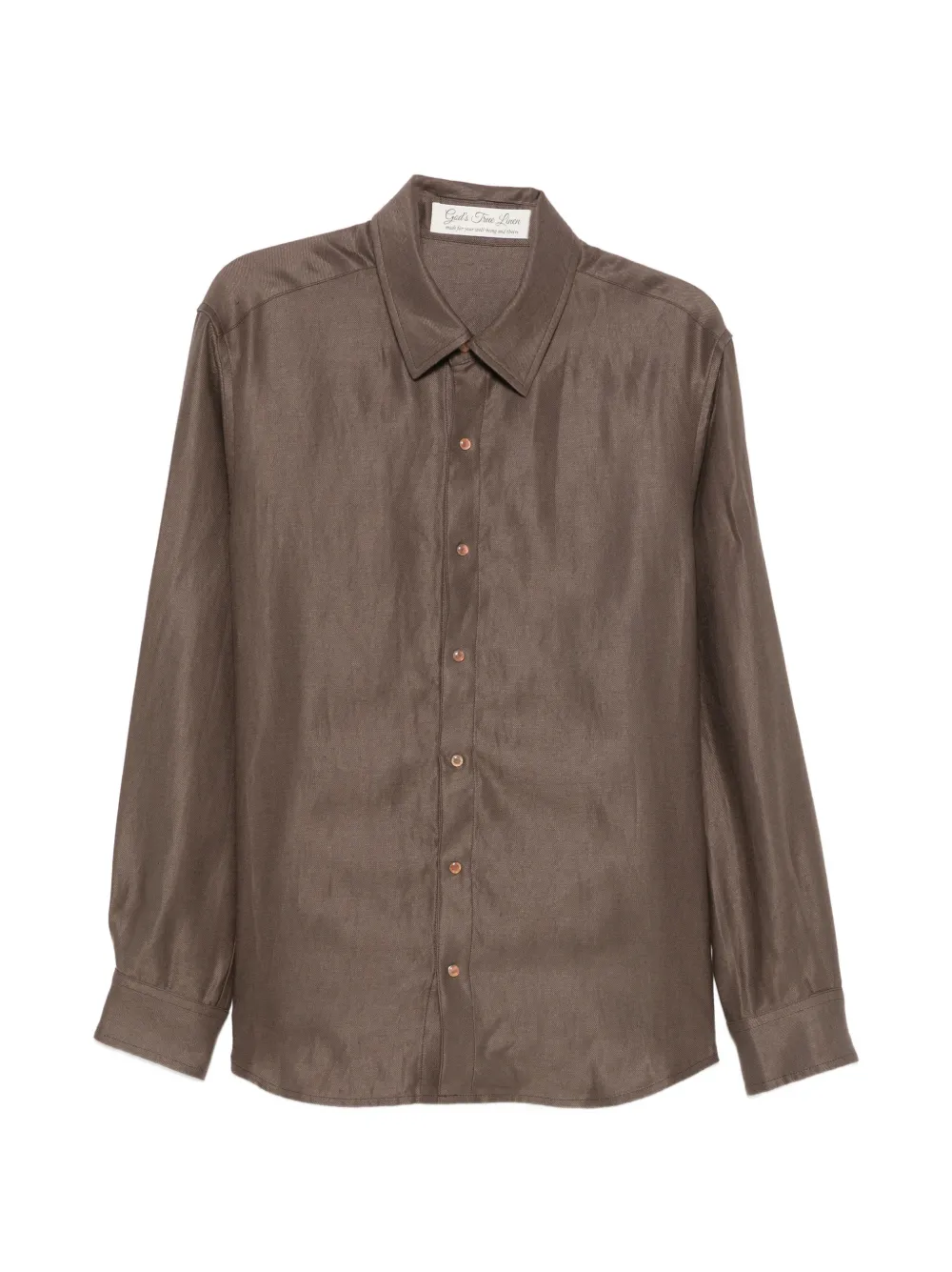GOD'S TRUE LINEN long-sleeve linen shirt - Toni neutri