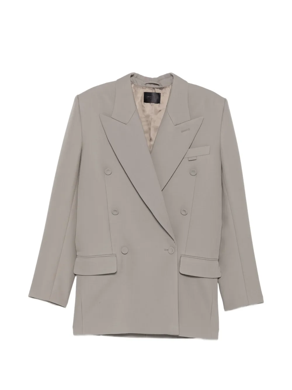 Mugler double-breasted peak-lapels blazer - Grau