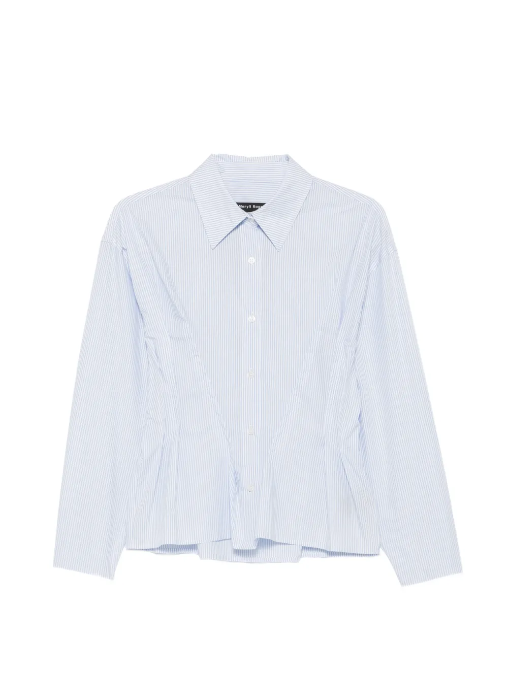 MERYLL ROGGE striped pleated shirt - Blu