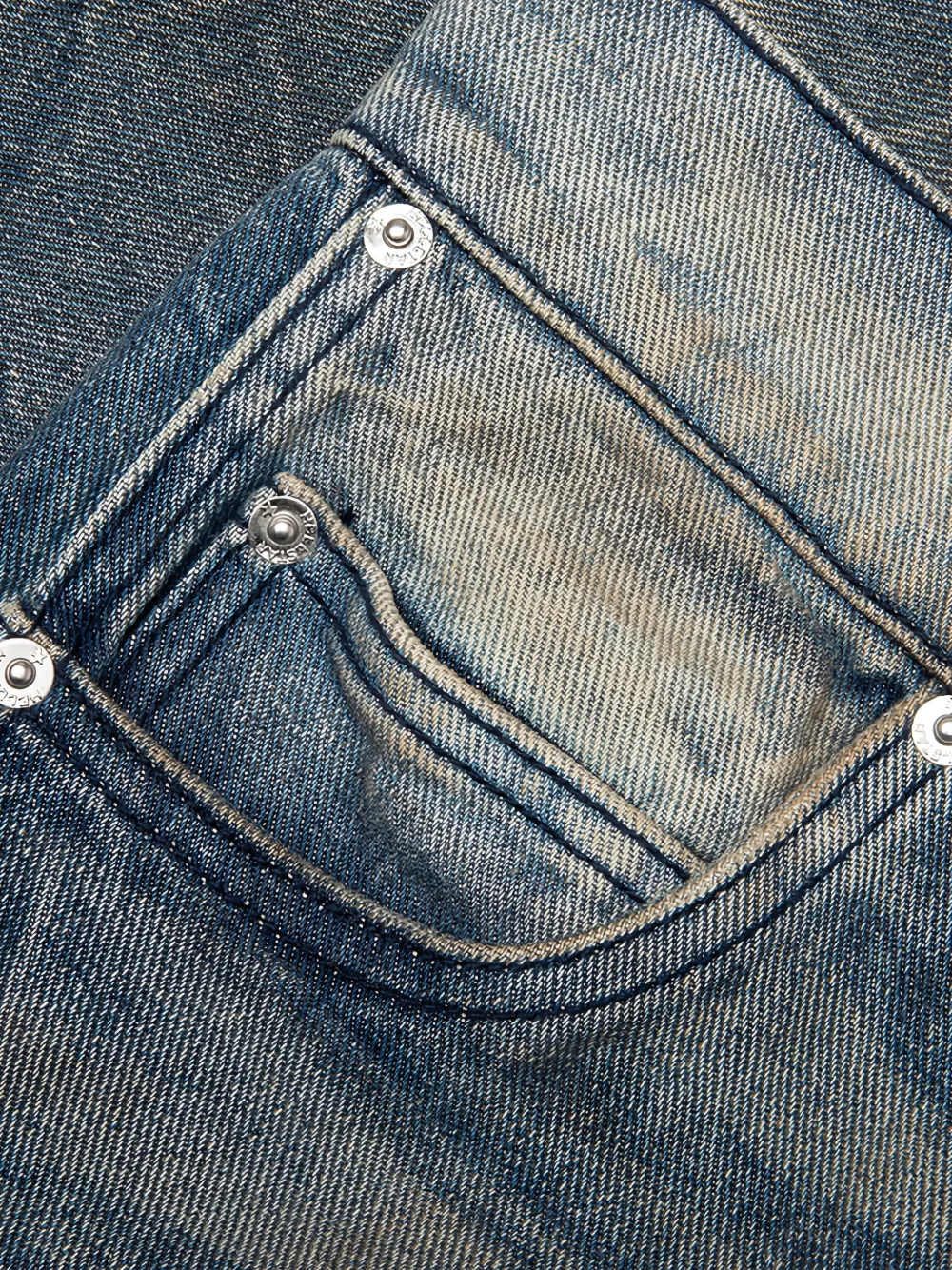 HELLSTAR Shorts met franje afwerking en vlakken Blauw