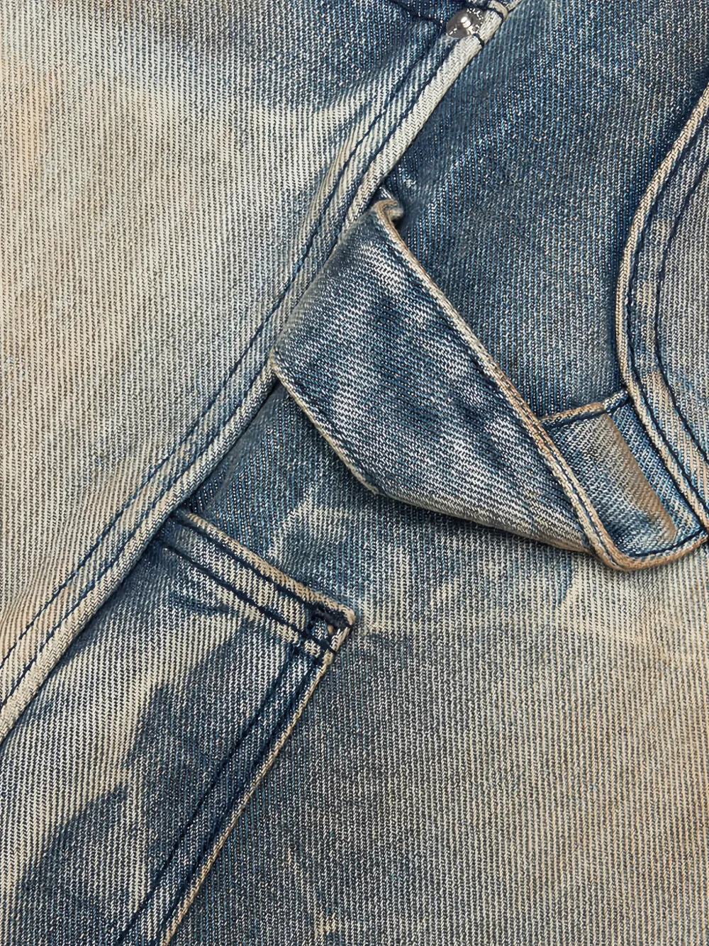 HELLSTAR Shorts met franje afwerking en vlakken Blauw
