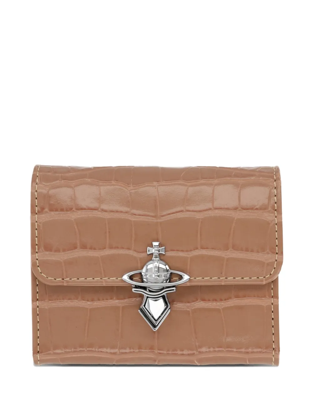 Vivienne Westwood croc-effect Orb wallet - Toni neutri