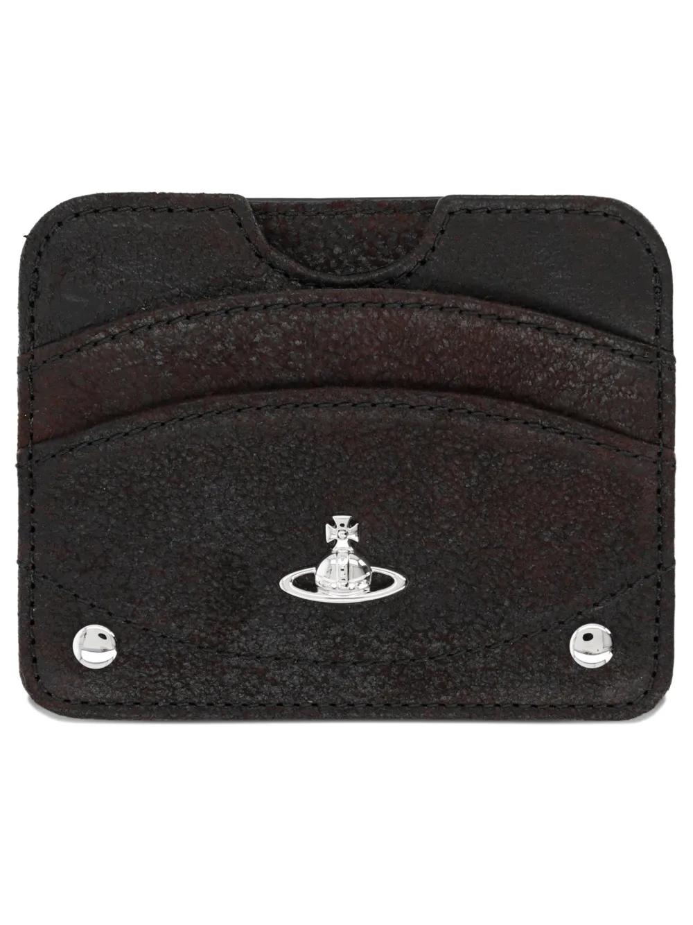 Vivienne Westwood Half Moon leren pasjeshouder met Orb-plakkaat Bruin
