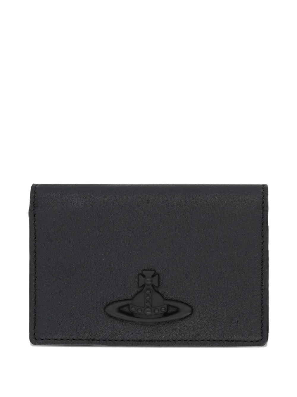 Vivienne Westwood Orb-plaque leather wallet - Nero