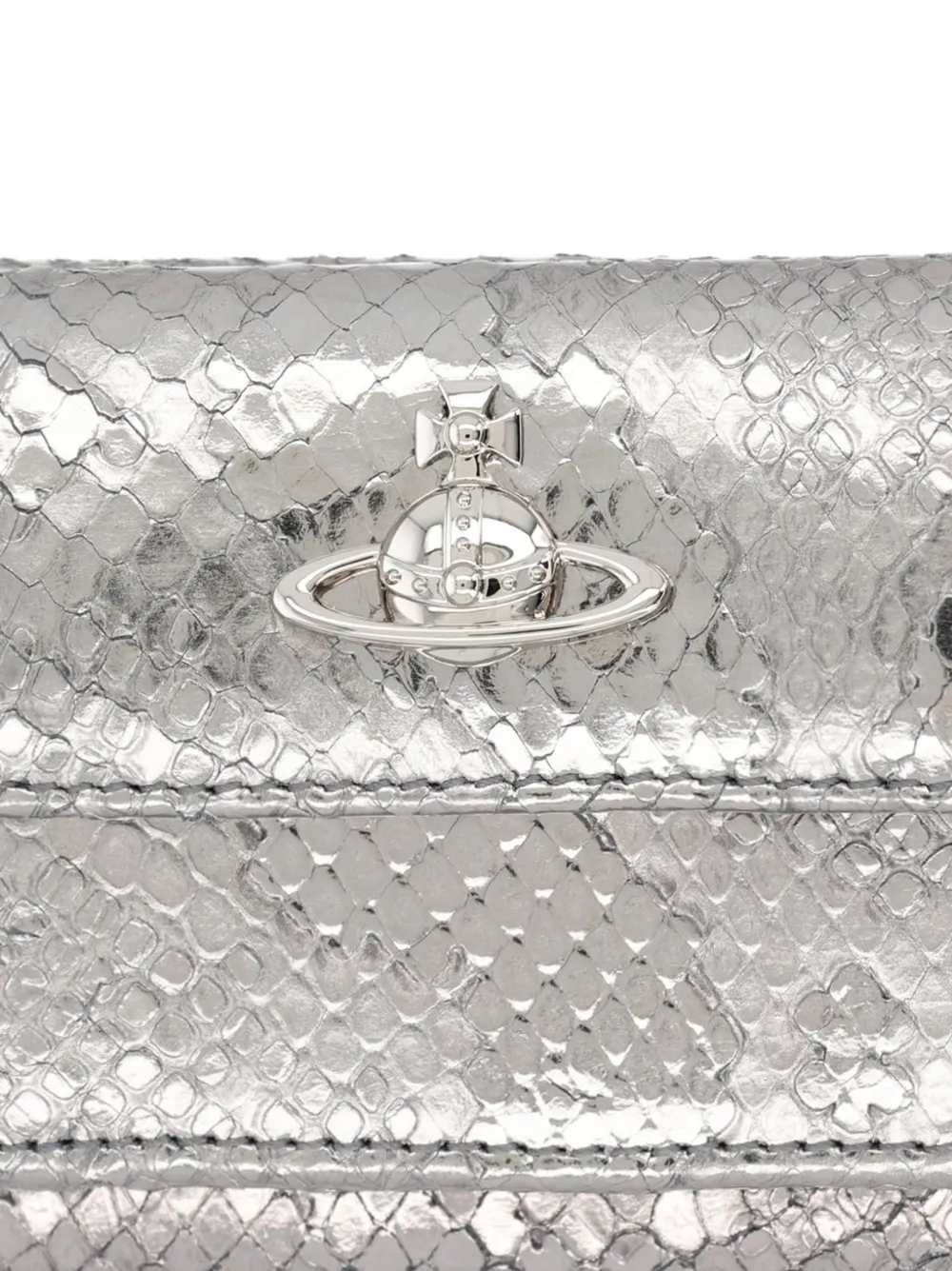 Vivienne Westwood Orb portemonnee met slangen-effect Zilver