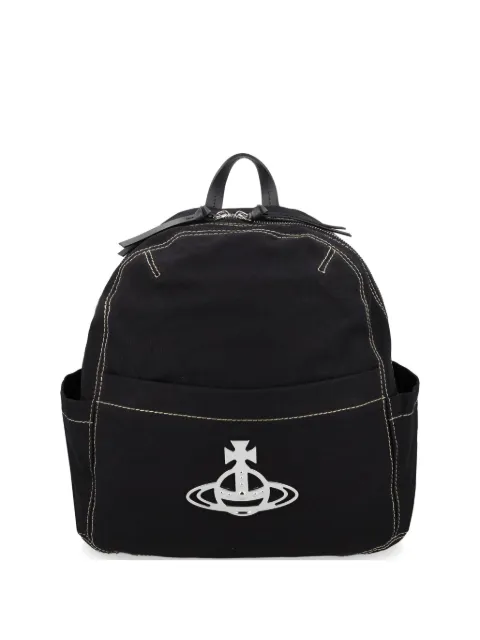 Vivienne Westwood medium George orb-plaque contrast-stitch backpack