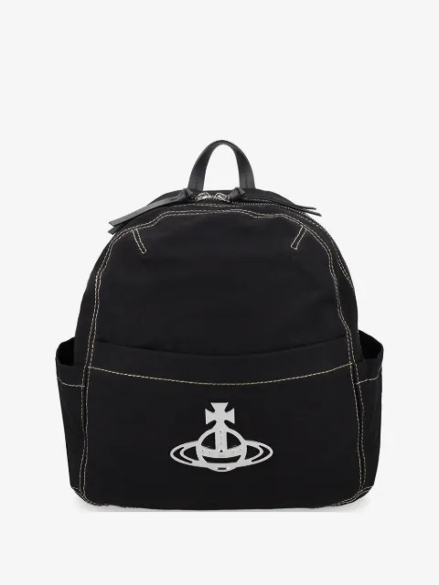 Vivienne Westwood medium George orb-plaque contrast-stitch backpack