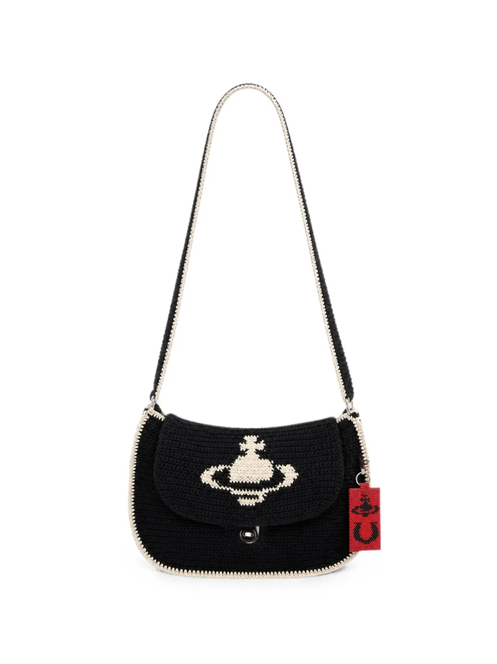 Vivienne Westwood Orb crochet shoulder bag - Nero